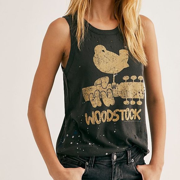 Free People Tops - NWT Free People x Chaser Distressed Woodstock Tank